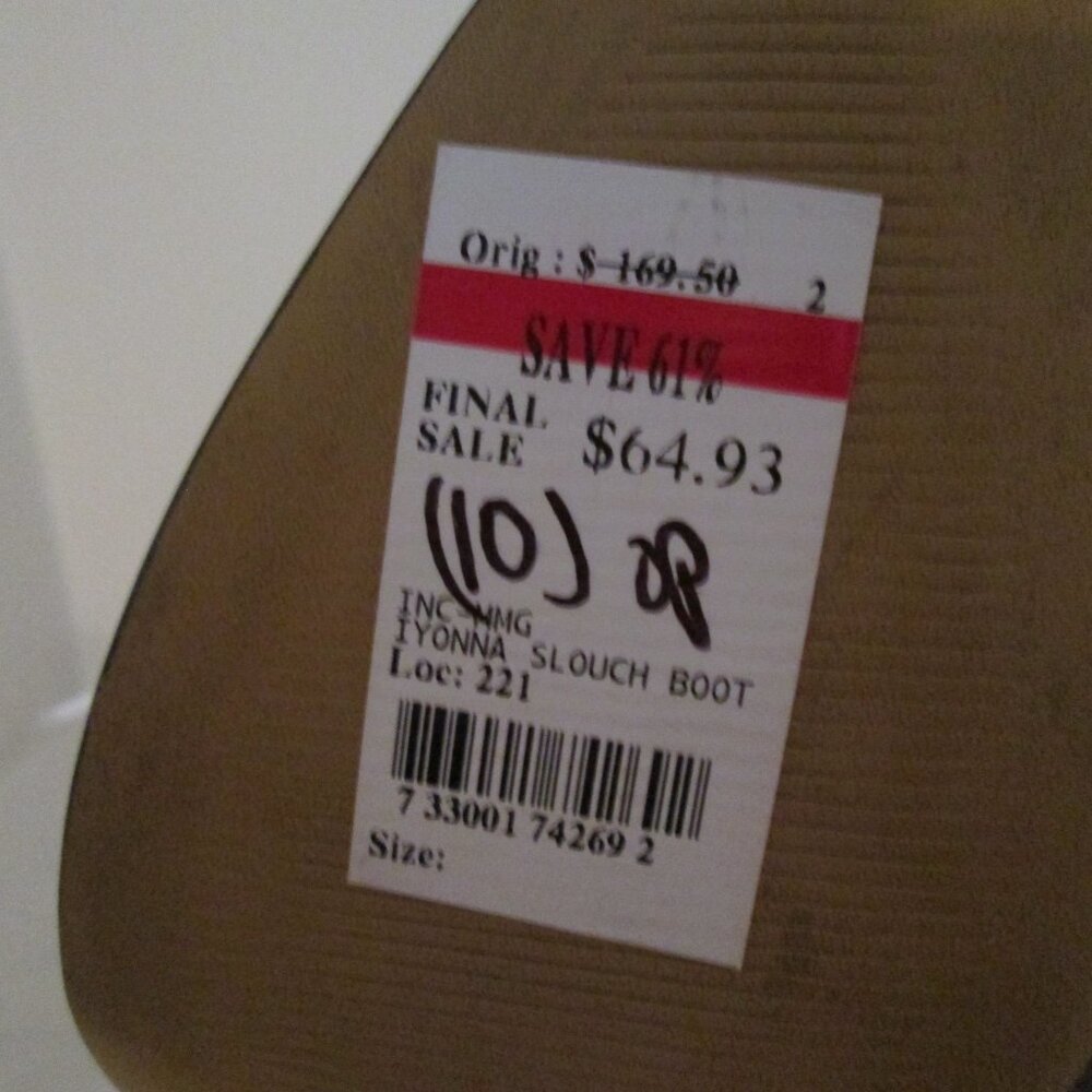 I.N.C. Iyonna Over-The-Knee Slouch Boots 10M - Picture 9 of 9